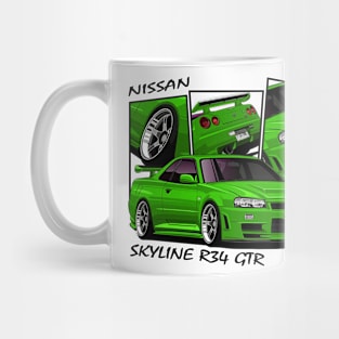 Nissan Skyline GTR R34, JDM Car Mug